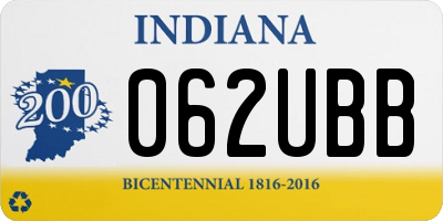 IN license plate 062UBB