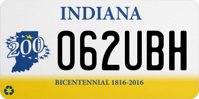 IN license plate 062UBH