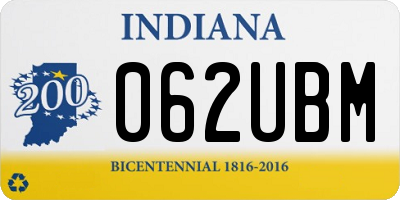 IN license plate 062UBM