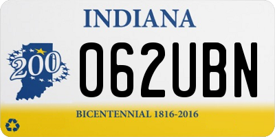 IN license plate 062UBN