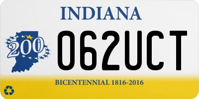 IN license plate 062UCT