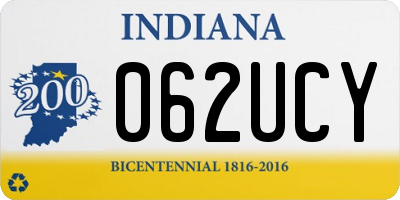 IN license plate 062UCY