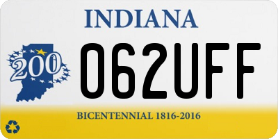 IN license plate 062UFF