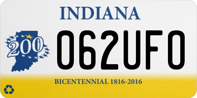 IN license plate 062UFO