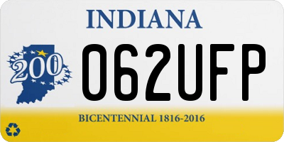IN license plate 062UFP