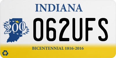 IN license plate 062UFS