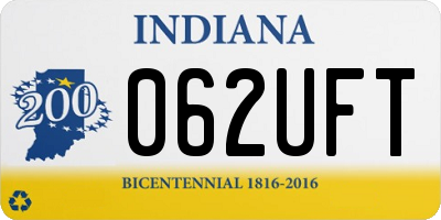 IN license plate 062UFT