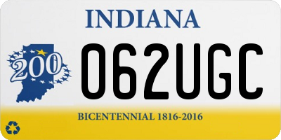 IN license plate 062UGC