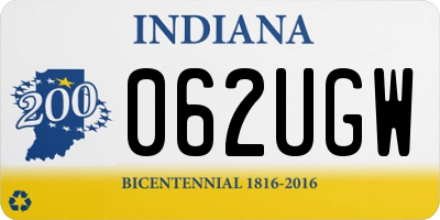 IN license plate 062UGW
