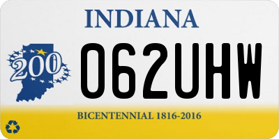 IN license plate 062UHW
