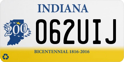 IN license plate 062UIJ