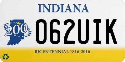 IN license plate 062UIK