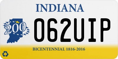 IN license plate 062UIP