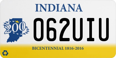 IN license plate 062UIU