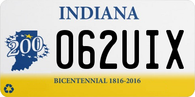 IN license plate 062UIX