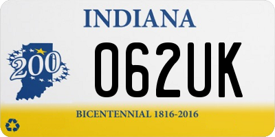 IN license plate 062UK