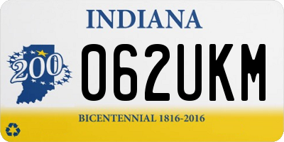 IN license plate 062UKM