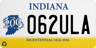 IN license plate 062ULA