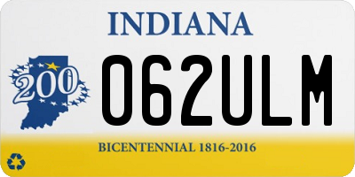 IN license plate 062ULM