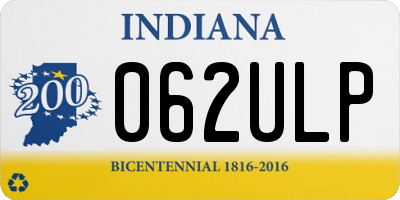 IN license plate 062ULP