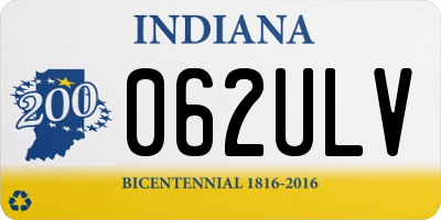 IN license plate 062ULV