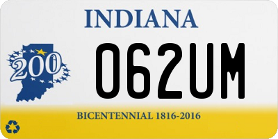 IN license plate 062UM