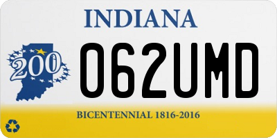 IN license plate 062UMD