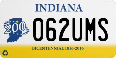 IN license plate 062UMS