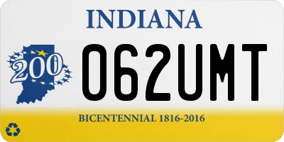 IN license plate 062UMT