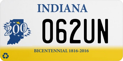 IN license plate 062UN