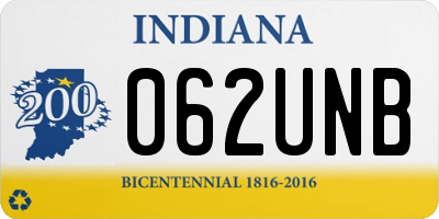IN license plate 062UNB