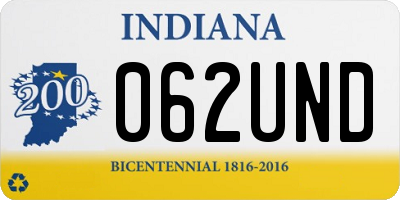 IN license plate 062UND