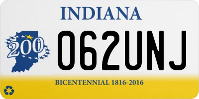 IN license plate 062UNJ