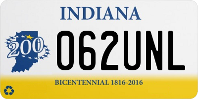 IN license plate 062UNL