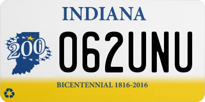 IN license plate 062UNU