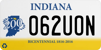 IN license plate 062UON