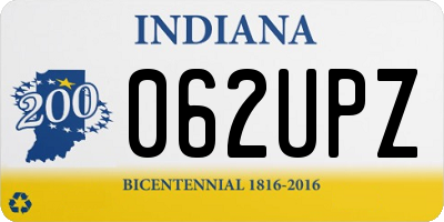 IN license plate 062UPZ