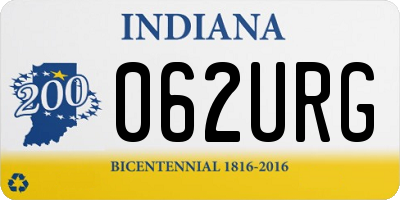 IN license plate 062URG