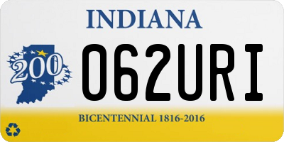 IN license plate 062URI