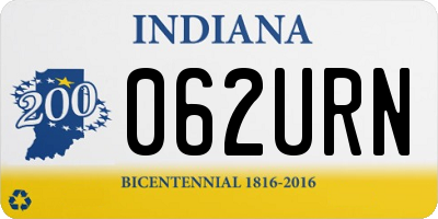 IN license plate 062URN