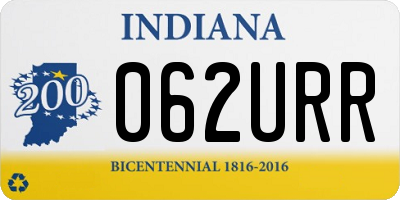 IN license plate 062URR
