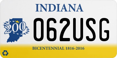 IN license plate 062USG