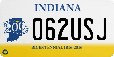 IN license plate 062USJ