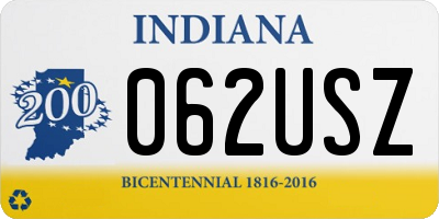 IN license plate 062USZ