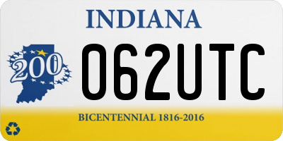 IN license plate 062UTC