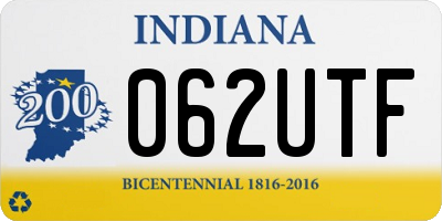 IN license plate 062UTF