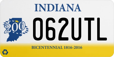 IN license plate 062UTL