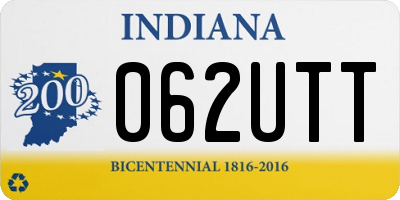 IN license plate 062UTT