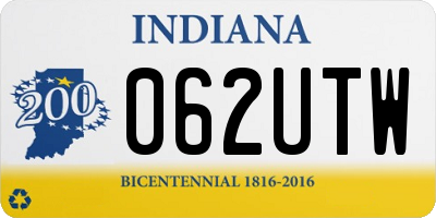 IN license plate 062UTW