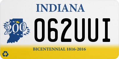IN license plate 062UUI